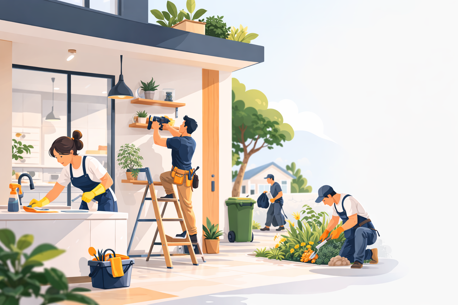 Home services at work